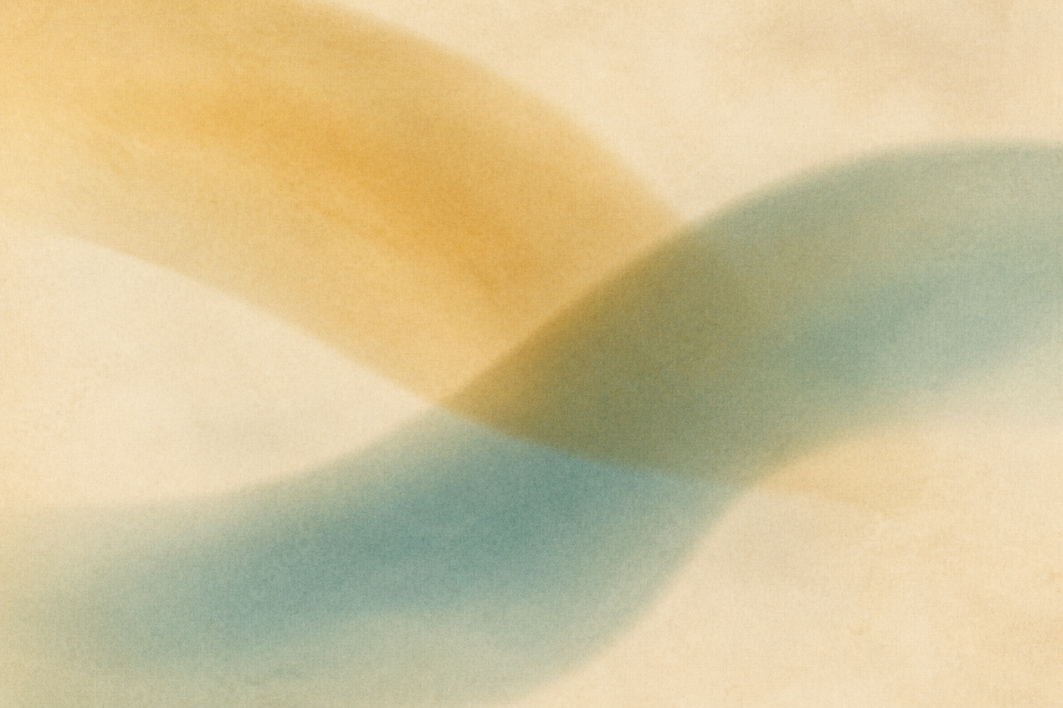 Intersecting ochre and teal bands representing coordinated manufacturing